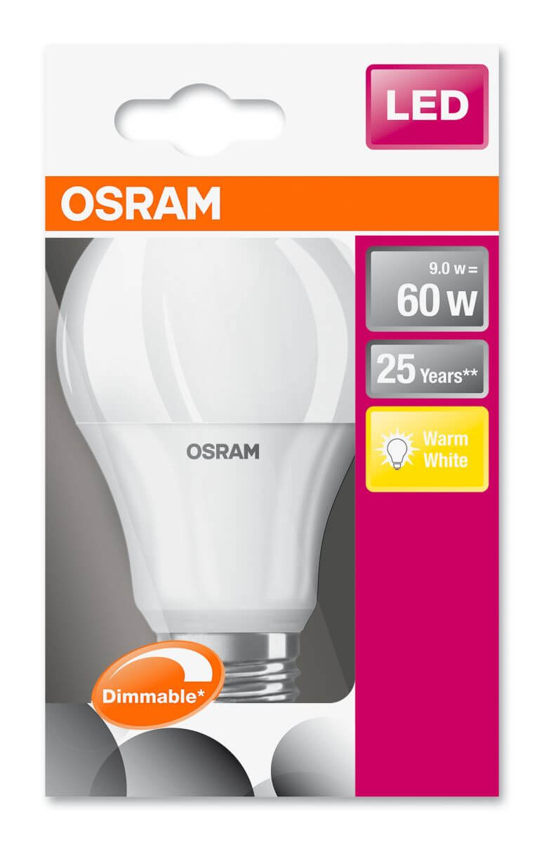 Osram LED SUPERSTAR CLASSIC A 60 DIM 9W E27 FR dimmbar Produktabbildung 2