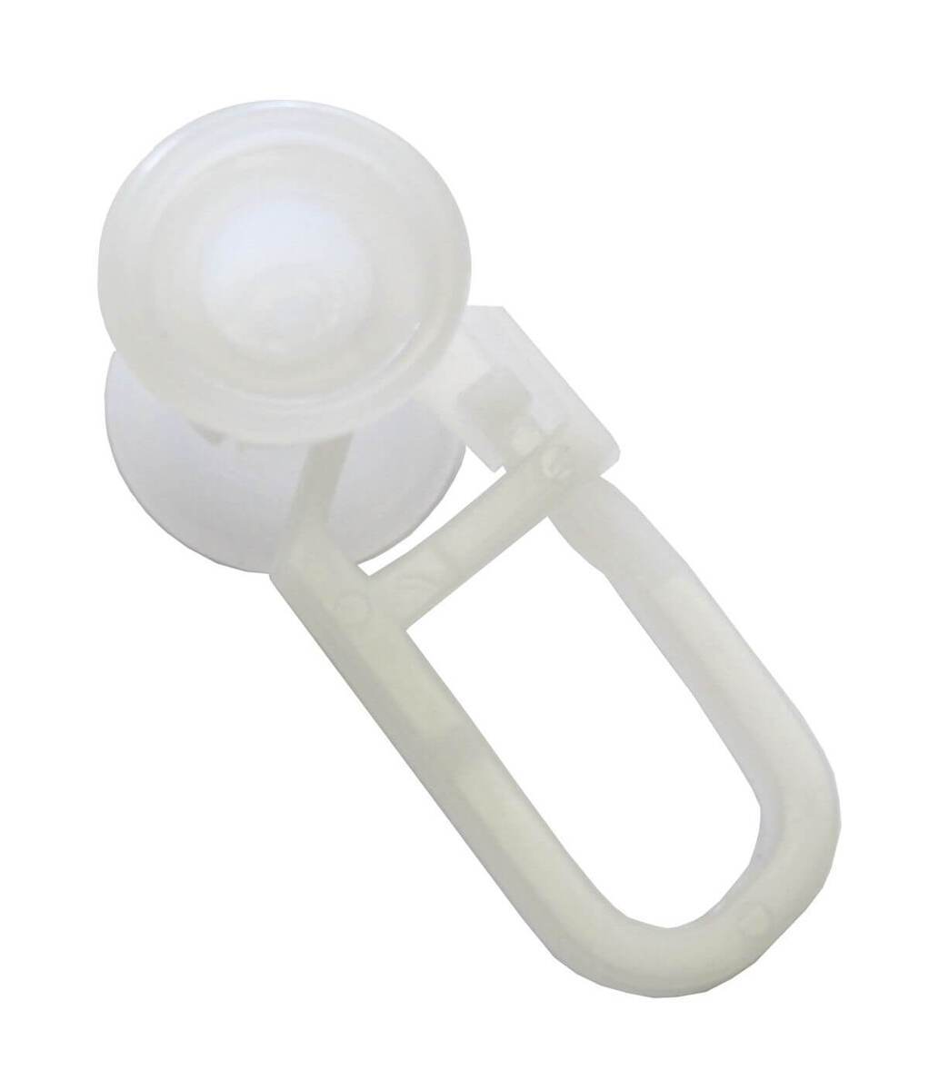 Gardinia 20er-Set Gardinen-Rollringe, Faltenlegehaken mit Rollen, Gardinenrollen, U-Laufrollen, Weiß Produktabbildung