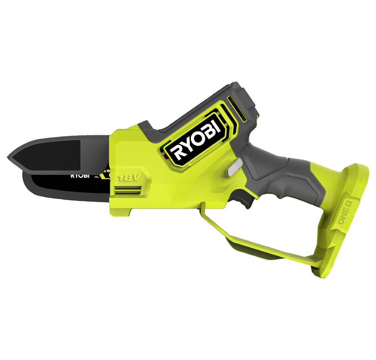 RYOBI 18 V ONE+ Brushless Akku-Einhand-Kettensäge, 10cm Schwertlänge, mit Akku und Ladegerät Produktabbildung