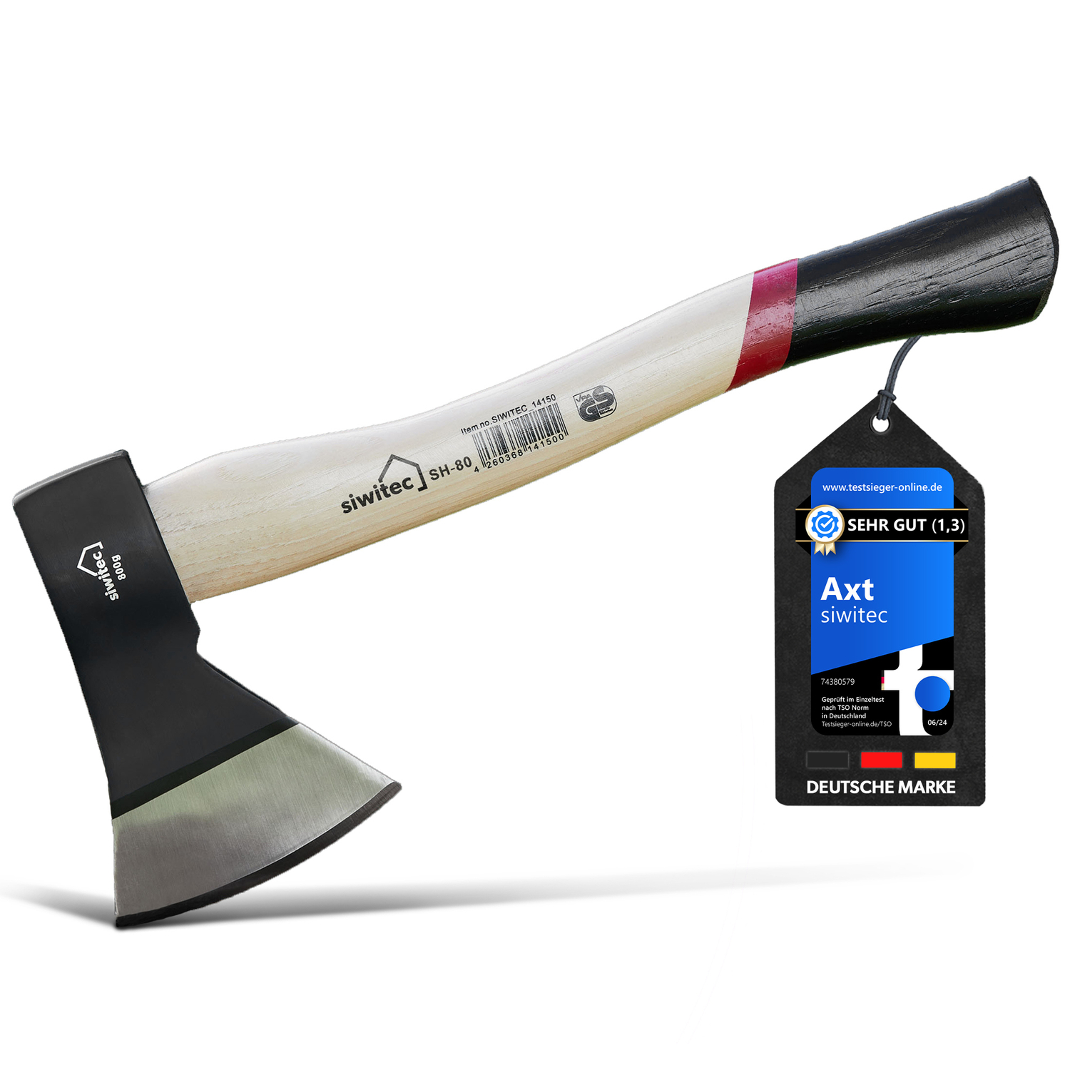 siwitec Holzaxt SH-80, 800 Gramm Kopfgewicht Produktabbildung