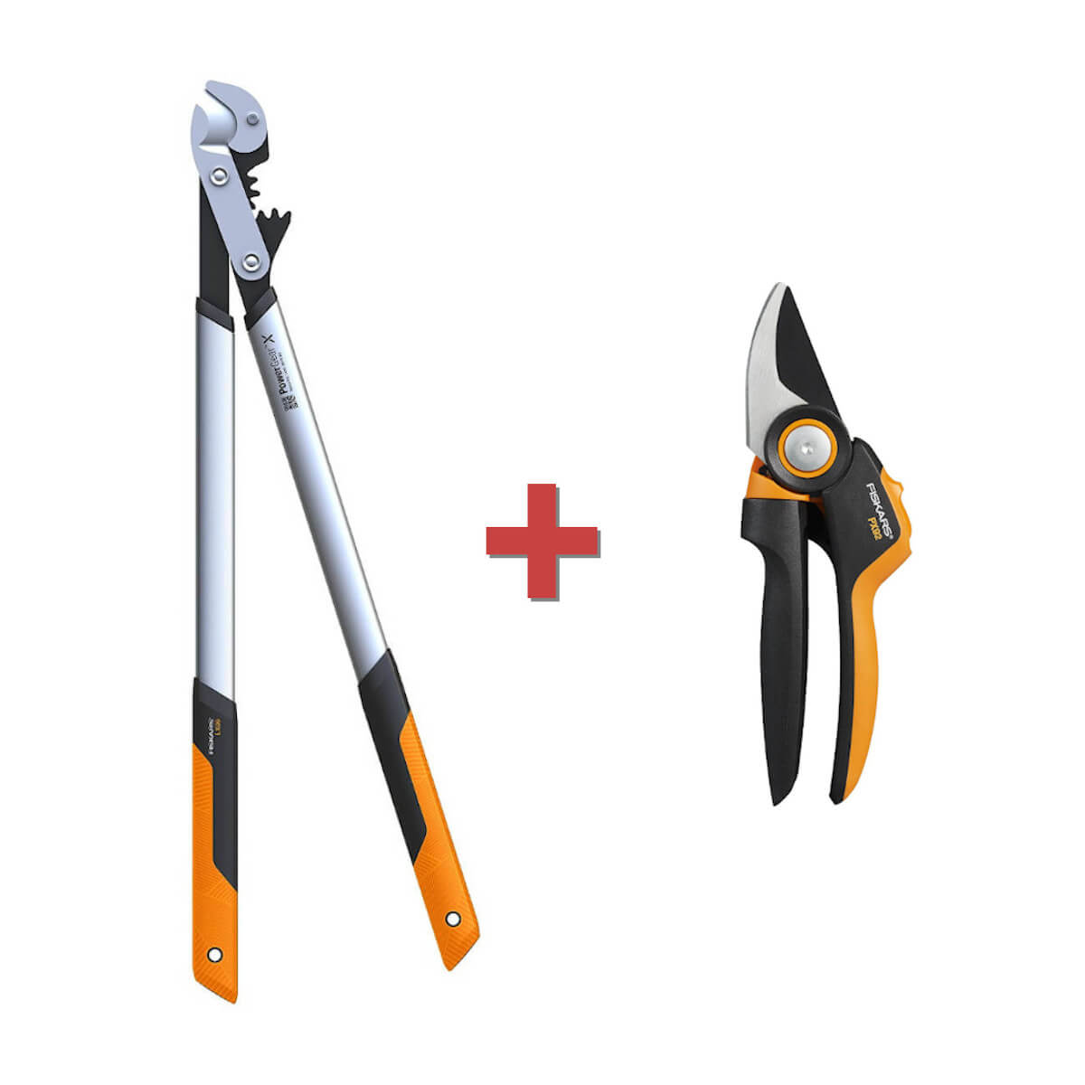 Fiskars Getriebeastschere Amboss LX99 L mit PowerGear Gartenschere Bypass PX94  Produktabbildung 1