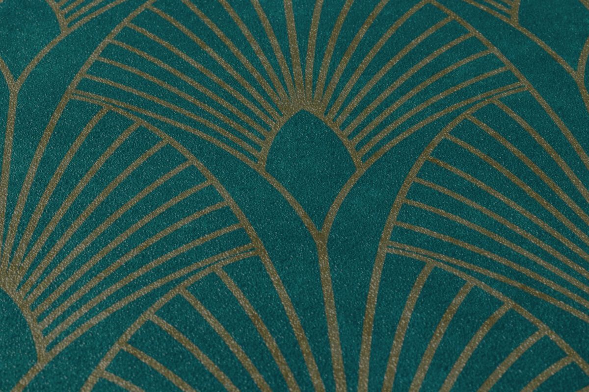 AS Creation Tapete | Geometrisches Muster Metallic Blau Grün | New Walls Produktabbildung 2