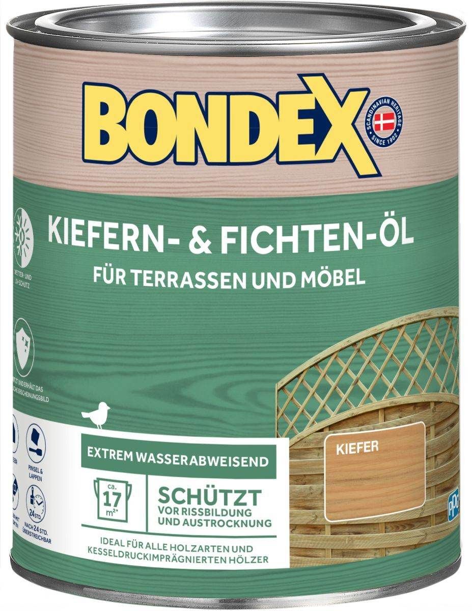 BONDEX Kiefern- und  Fichten-Öl, Wasser-stop Abperleffekt, Witterungsschutz, UV-Schutz, 0,75 l Produktabbildung 1