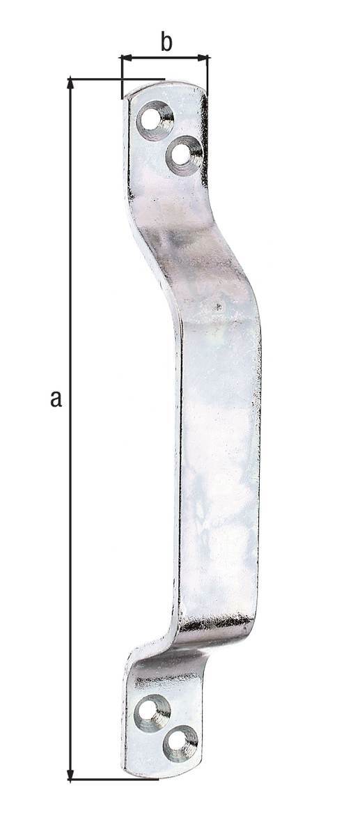 Alberts Torgriff, galvanisch verzinkt, dickschichtpassiviert, 170x20 Produktabbildung 2