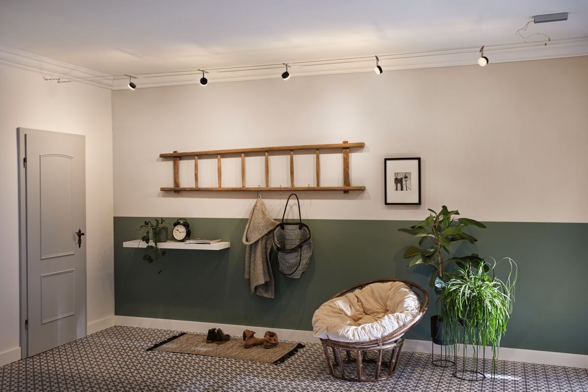 Paulmann Seilsystem ClearLED Schwarz | Chrom, 5 Spots, 4W=56W, GU5,3, 60VA, 300lm, Warmweiß (2700K) Produktabbildung 6