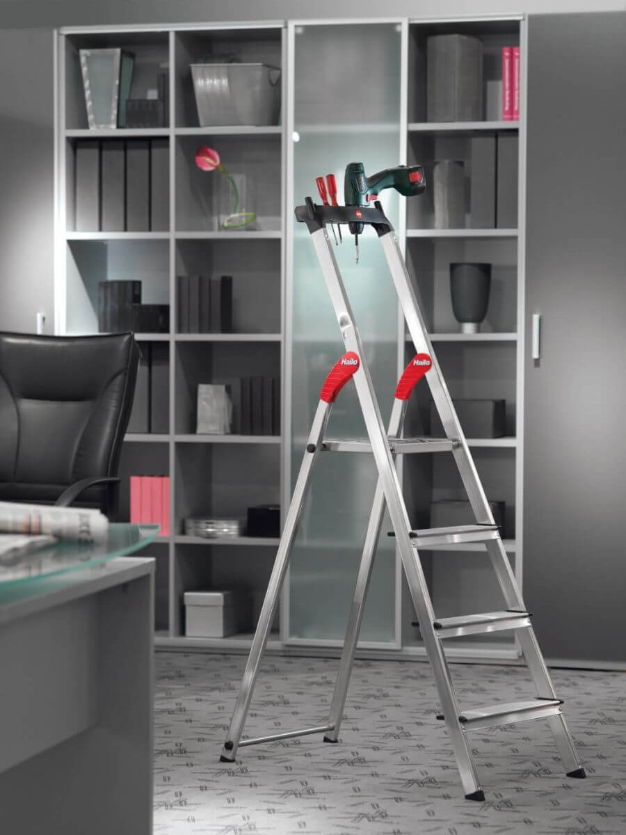 Hailo Set aus L80 Alu-Sicherheits-Haushaltsleiter ComfortLine, 4-stufig + EasyClix Garden, Size L Produktabbildung 10