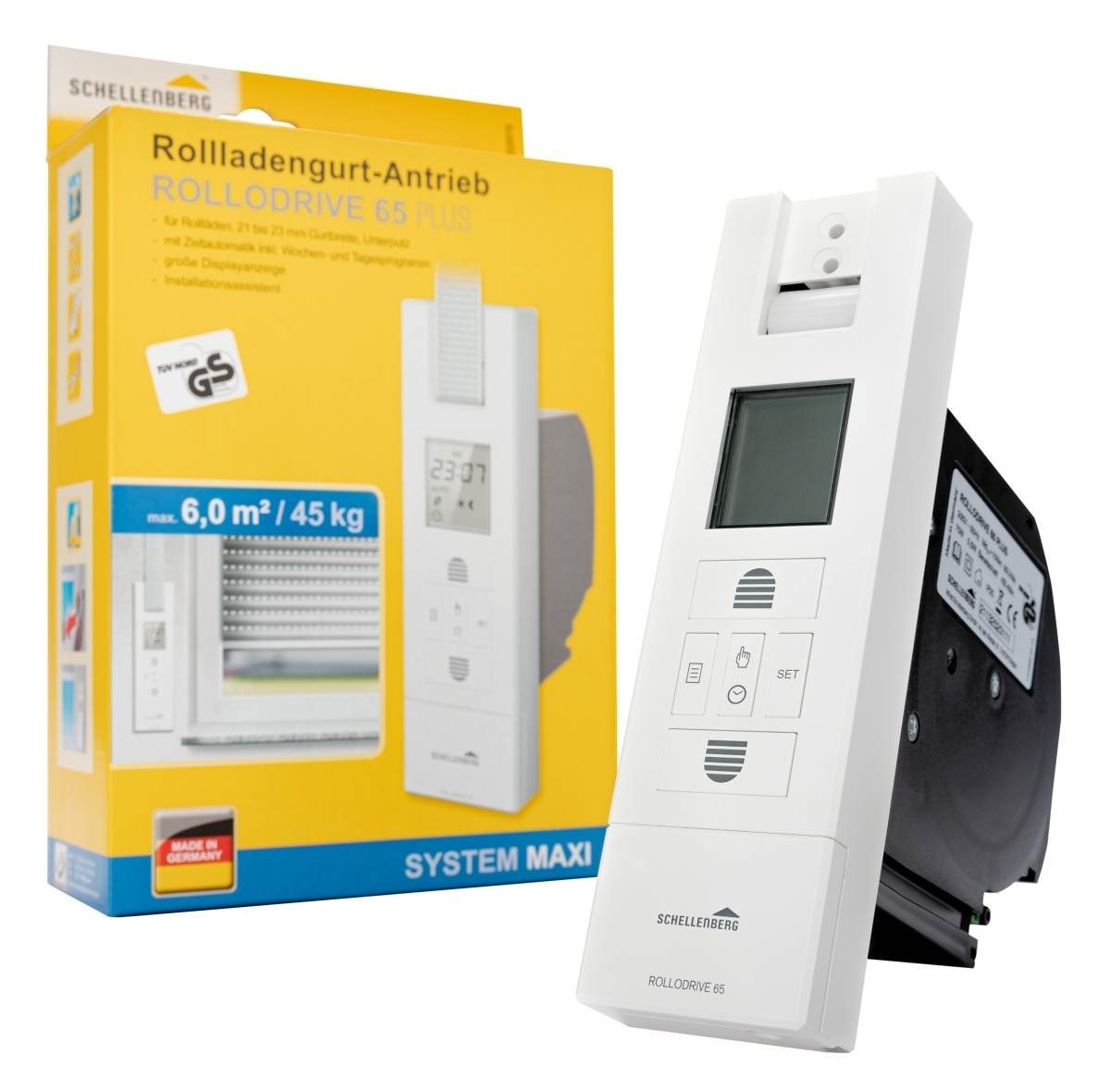 Schellenberg ROLLODRIVE 65 Plus Maxi elektrischer Gurtwickler max 6 m² Fläche Produktabbildung