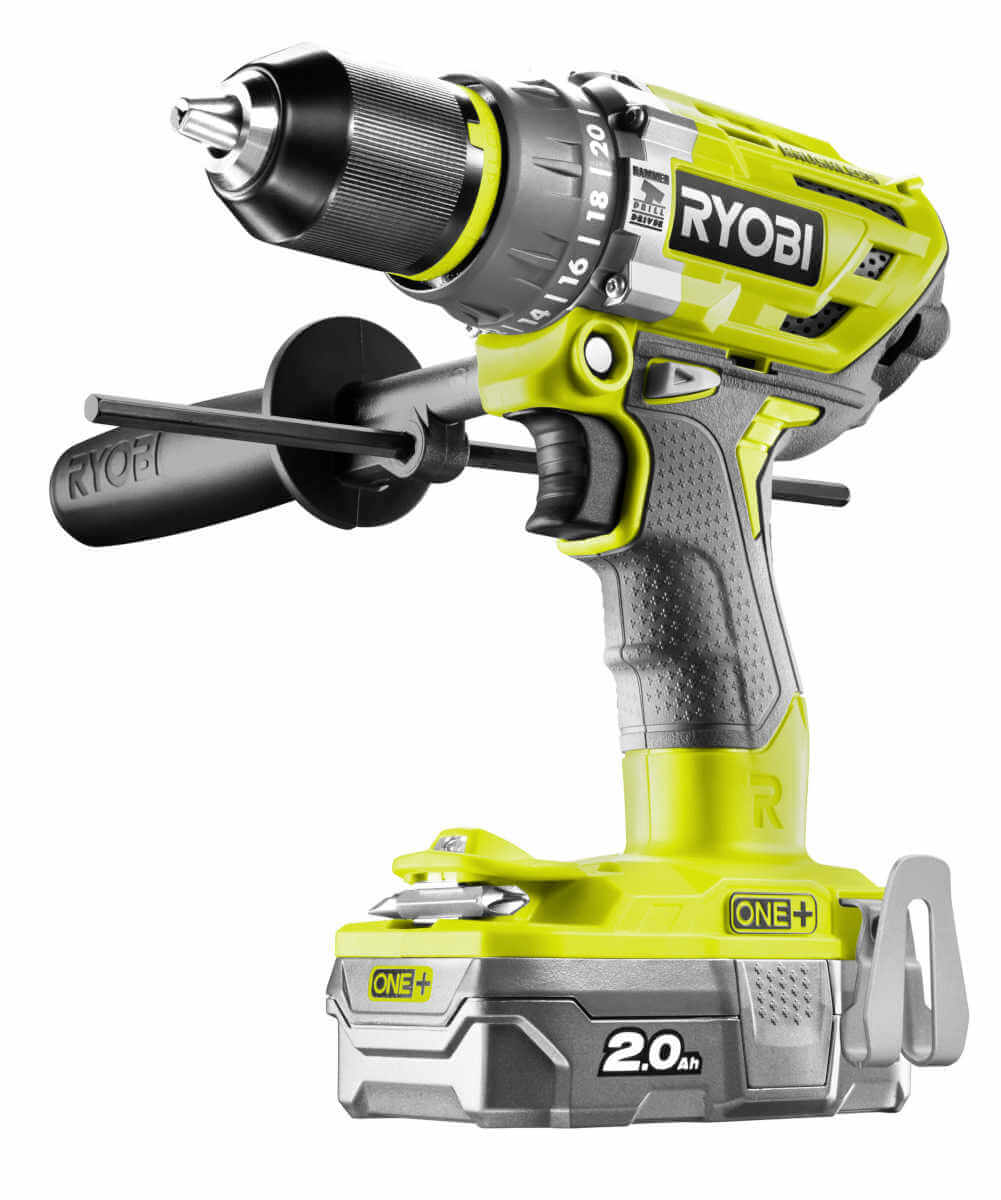 Ryobi Brushless Akku-Schlagbohrschrauber ONE+ 18 V | inkl. Akkus und Schnellladegerät R18PD7-220 Produktabbildung