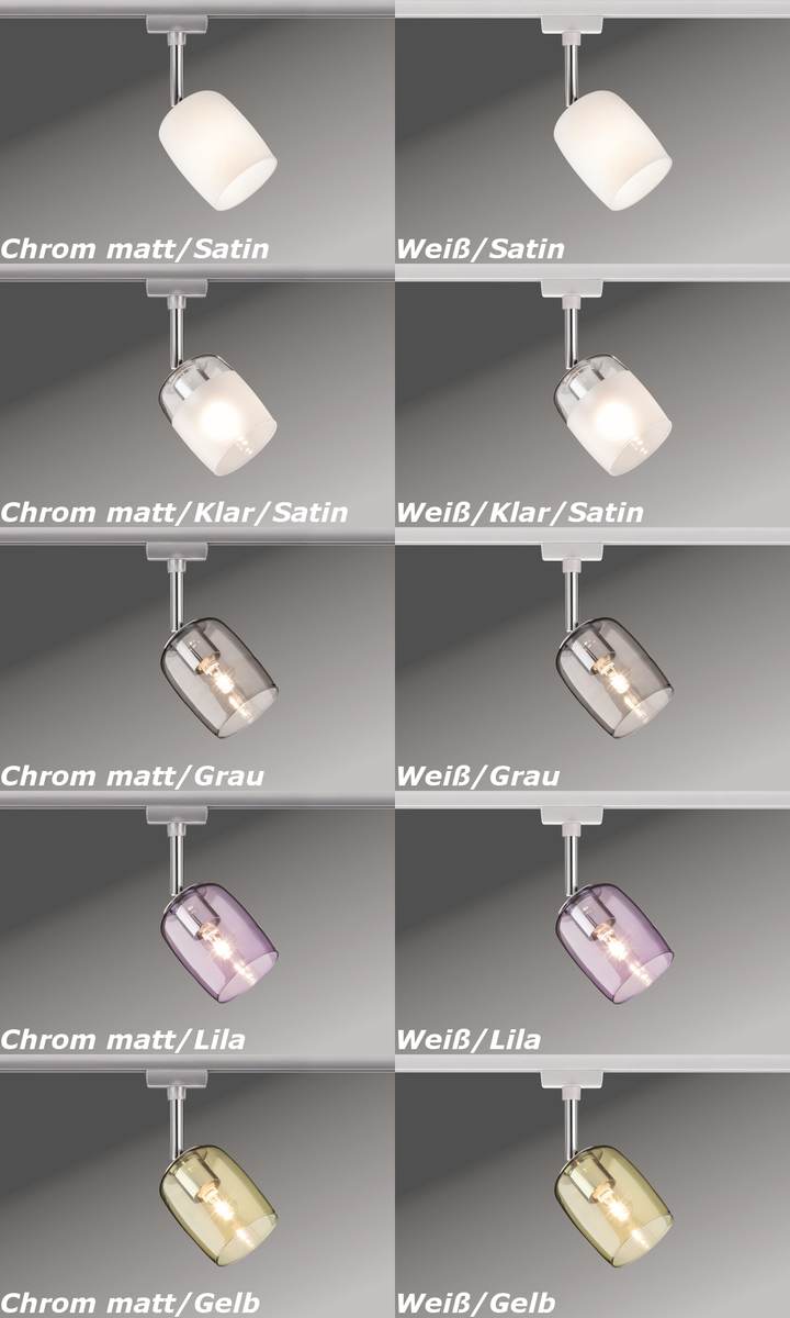 Paulmann URail Spot Blossom, Schienensystem Deckenleuchte G9, Metall Glas, Signalweiß, Leuchte Satin Produktabbildung 13