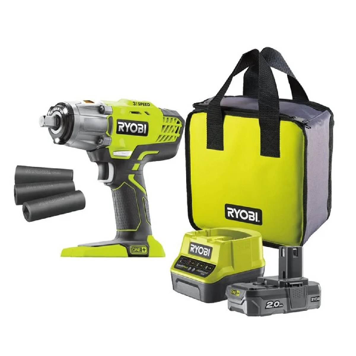 Ryobi 2A-Ware Reifenwechsel-Set 18 V ONE+ inkl Akku & Ladegerät Akku-Schlagschrauber Produktabbildung