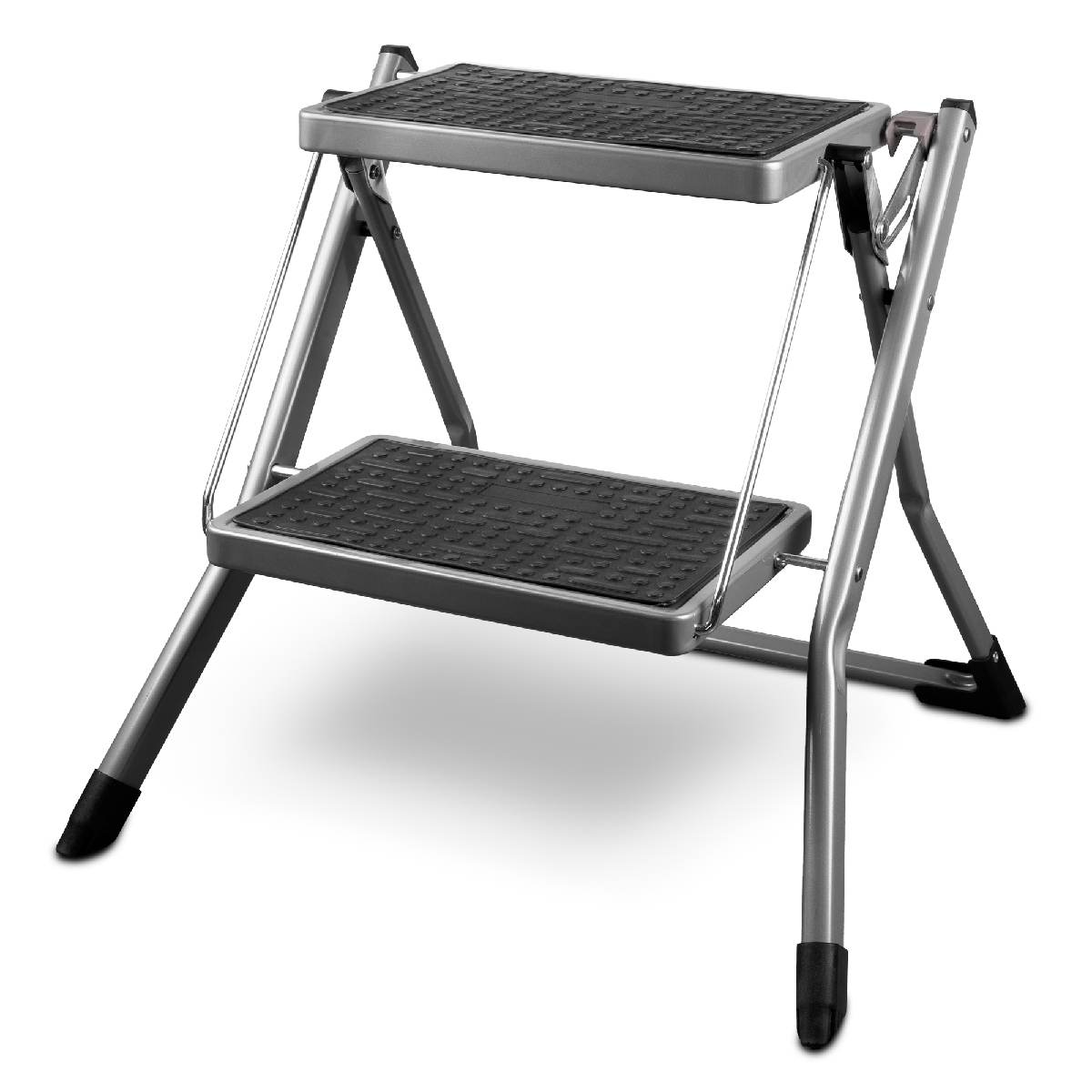 B-Ware siwitec Mini Klapptritt aus Stahl - 2-stufig - anthrazit - GS geprüft Produktabbildung