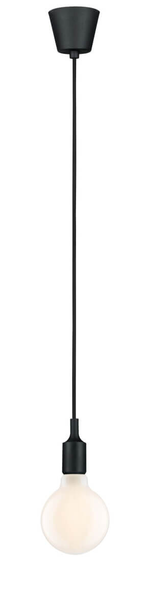 Paulmann Ketil Pendelleuchte, E27, max 20 W, IP44, schwarz, Silikon | Kunststoff Produktabbildung 6