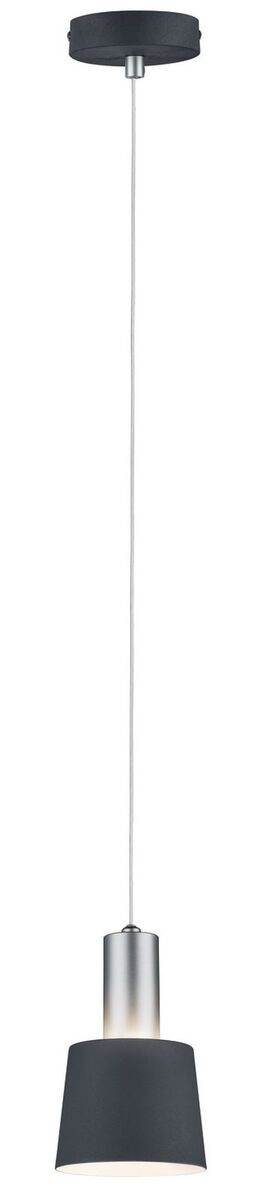 Paulmann Pendelleuchte Neordic Haldar 1 flammig, Ø 120 mm, 20 W, E14, Dunkelgrau | Chrom matt Produktabbildung