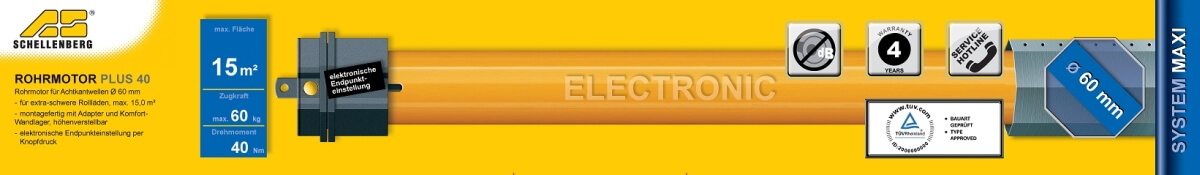 Schellenberg Rohrmotor, elektrische Endlageneinstellung, Rolladenmotor, max. Rolladenfläche 15 m² Produktabbildung 4