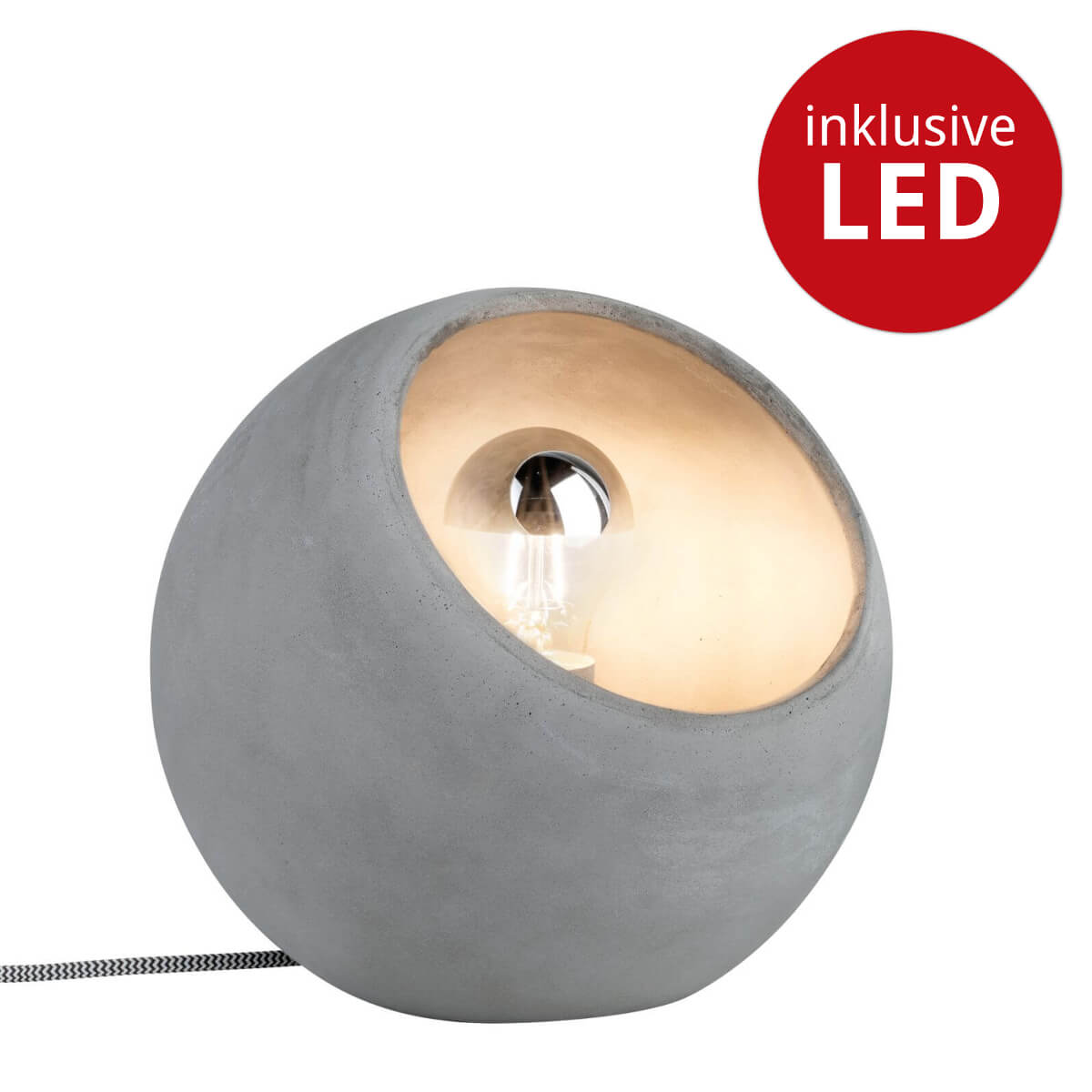 Paulmann Tischleuchte Neordic Ingram 1-flammig inklusive passendem LED Leuchtmittel Produktabbildung 1