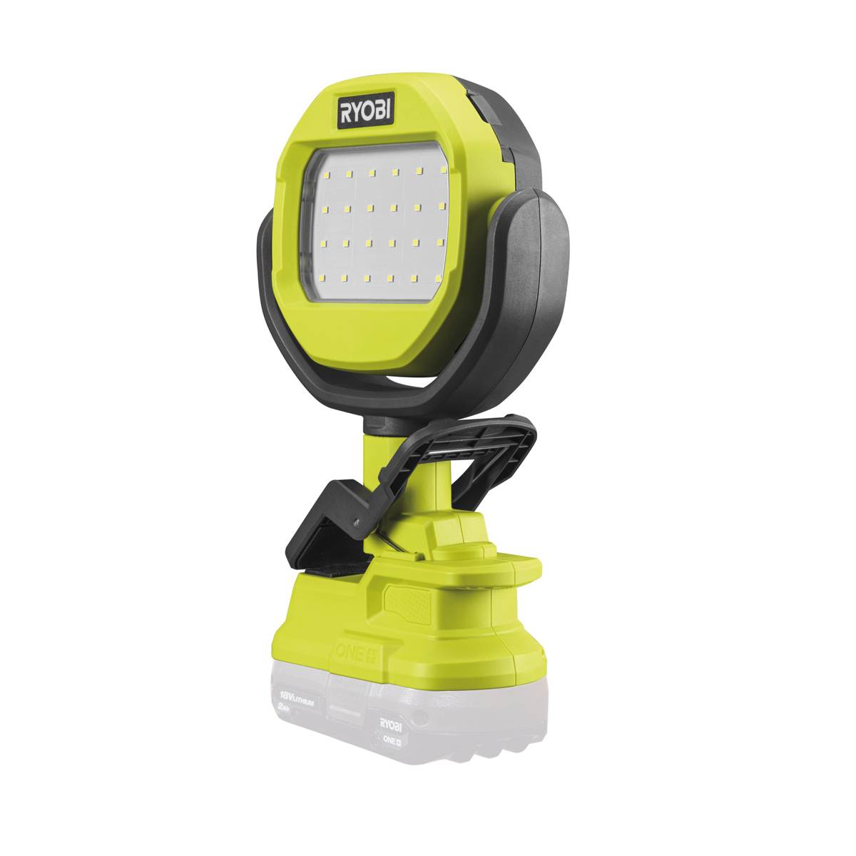 Ryobi Akku-LED-Leuchte 18 V ONE+, 800 lm, mit Klemmfunktion, 360° rotierbar | RLCL18-0 | ohne Akku Produktabbildung