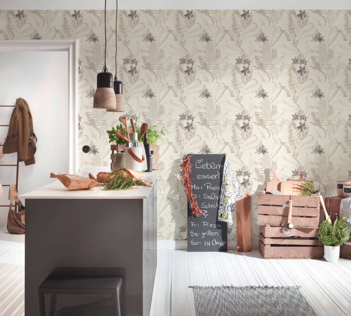 AS Creation Tapete | Blumentapete Beige Braun Grau | Exotic Life Produktabbildung 5